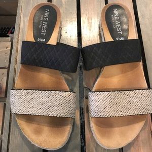 Nine West Two Strap Slide Sandals